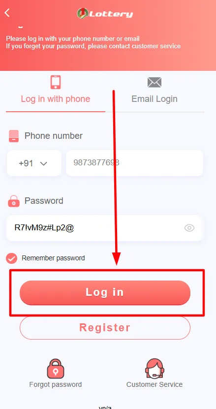 Hit the button “Log in” to enter the platform.